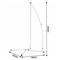 Gardeon Hammock Stand 150kg Capacity White Steel Frame for Hanging Chairs