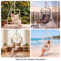 Gardeon Hammock Stand 150kg Capacity White Steel Frame for Hanging Chairs