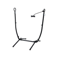 Gardeon Hammock Chair Stand Iron Frame w/ Phone Holder Black