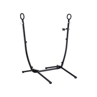 Gardeon Hammock Chair Stand Iron Frame w/ Phone Holder Black