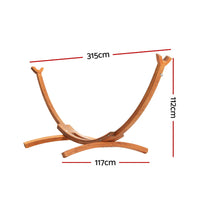 Hammock Bed Stand Larch Wood 315cm Length