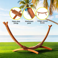 Hammock Bed Stand Larch Wood 315cm Length