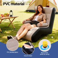 Gardeon Inflatable Chair Sun Lounger Blow Up Folding Air Chairs Sofa for Camping with Pump