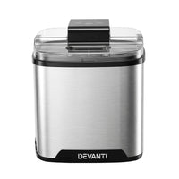 Devanti Ice Cream Maker Slushie Machine 2L Homemade Gelato Sorbet Sliver