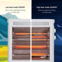 Devanti 2200W Infrared Radiant Heater Portable Electric Space Heating White