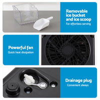 Devanti Ice Maker Ice Slim Compact Countertop Machine 12KG/24H for Home