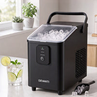 Devanti Ice Maker 11-12kg Portable Bullet Cube Machine Black