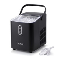 Devanti Ice Maker Portable Ice Machine Countertop Bullet Cube 12KG Black