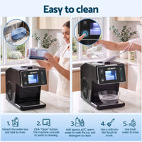 Devanti 20kg/24hr Ice Maker Snowflake Shaved Ice Slushie Maker Black