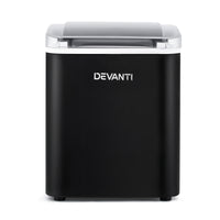 Devanti Ice Maker Machine Portable 12kg Countertop w/Self Cleaning 1.2L Black