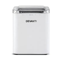 Devanti Ice Maker Machine Portable 12kg Countertop w/Self Cleaning 1.2L White