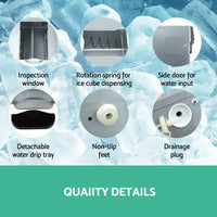 Devanti 12kg Ice Maker Machine with Water Dispenser