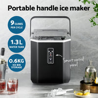 Devanti 12kg Ice Maker Machine 1.3L w/Scoop Holder Black