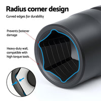 Giantz 30Pc 1/2" Drive Socket Set Cr-V Steel 8-32mm Workshop Repair
