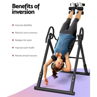 Inversion Table Gravity Exercise Inverter Back Stretcher Home Gym Grey