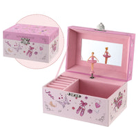 Keezi Kids Jewellery Box Organiser for Girls Kids Music Box Princess Pink