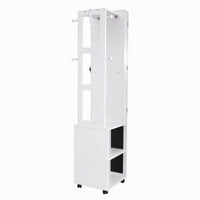 Artiss Lockable Jewellery Cabinet, Mobile Frameless Mirror, White