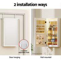 Jewellery Cabinet Mirror Door Wall Mount