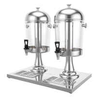 5-Star Chef 16L Dual Tank Juice Dispenser Drink Beverage Server Ice Tubes