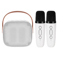 Alpha Mini Portable Karaoke Machine for Adults Kids with 2 Wireless Microphones