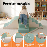 Keezi Kids Climbing Blocks 4-Piece Foam Toddler Playset Soft Indoor Climbing Toy Rocker