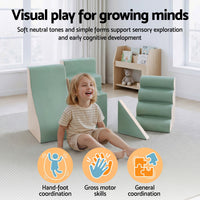 Keezi Kids Climbing Blocks 4-Piece Foam Toddler Playset Soft Indoor Climbing Toy Rocker