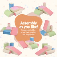 Keezi Kids Climbing Blocks 5-Piece Foam Toddler Playset Soft Indoor Climbing Toy Rocker