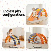 Keezi Kids Climbing Frame Set With Slide Indoor Outdoor Toddler Toys Pikler Arch Climber