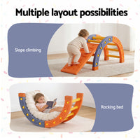 Keezi Kids Climbing Frame Set With Slide Indoor Outdoor Toddler Toys Pikler Arch Climber