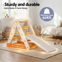 Keezi Kids Climbing Frame Set With Slide Indoor Outdoor Toddler Toys Pikler Triangle Climber