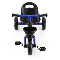 RIGO Tricycle Bike, Kids Bike with 3 wheels, basket Carbon Steel 68cm Blue