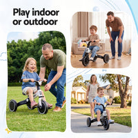 RIGO Tricycle Bike, Kids Bike with 3 wheels, Carbon Steel 70cm White