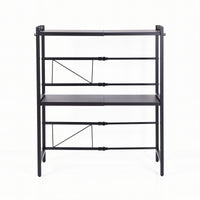 Artiss Kitchen Bakers Rack 40-60CMX78CM Metal Microwave Stand Black