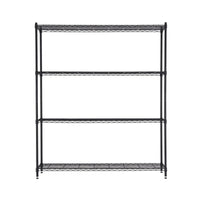 Artiss 4-Tier Kitchen Rack Shelf with Wheels Shelving 152x45x187CM Adjustable Metal Storage Shelves