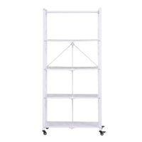 Artiss 5-Tier Foldable Kitchen Bakers Rack 71x160cm Microwave Stand White