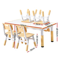 1 Keezi Kids Table and 4 Chairs Set Graffiti