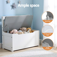 Keezi 2 in 1 Kids Table and Chair Set, Activity Table with Storage Bench and 2 Chairs for Reading, Drawing, Writing, Snack Time & Arts Crafts, 4 PCS Toddler Table and Chair Set, Grey