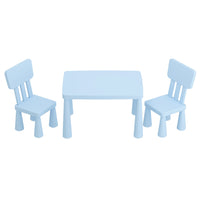 1 Keezi Kids Table and 2 Chairs Set Blue