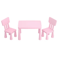 1 Keezi Kids Table and 2 Chairs Set Pink