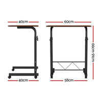 Laptop Desk Table Adjustable 60CM Dark Wood