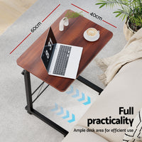 Laptop Desk Table Adjustable 60CM Dark Wood