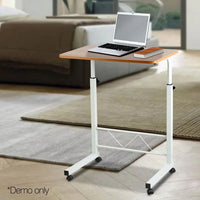 Artiss Laptop Desk Table Adjustable 60CM Light Wood
