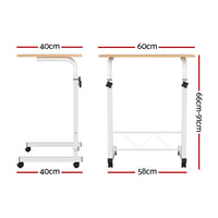 Laptop Desk Table Adjustable 60CM Light Wood