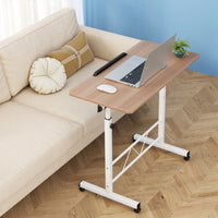 Laptop Desk Table Adjustable 80CM Light Wood