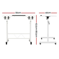 Laptop Desk Table Adjustable 80CM White