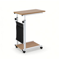 Artiss Laptop Desk Height Adjustable Mobile Workstation Computer Desks 48CM Oak