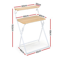 Artiss Laptop Desk Computer Foldable Study Desk Home Office Oak