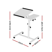Artiss Laptop Desk Table Fan Cooling White 60CM