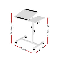 Artiss Laptop Desk Table Fan Cooling White 60CM