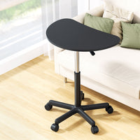 Laptop Desk Portable Height Adjustable Table Caster Wheels 60CM Black